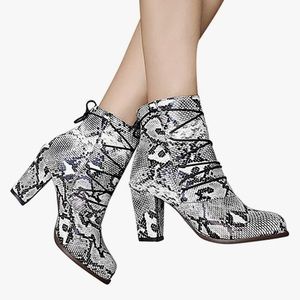 Snakeskin ankle boots